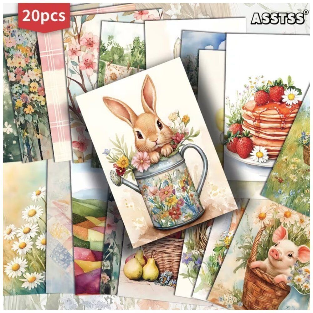 NWT 20pc Vintage Easter Postcard Card Set Scrapbook Junk Journal Craft Ephemera